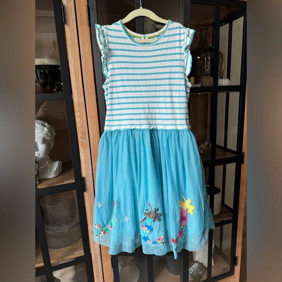 Mini Boden mermaid tulle dress appliqué embroidered knee length girls ruffles - Picture 2 of 10